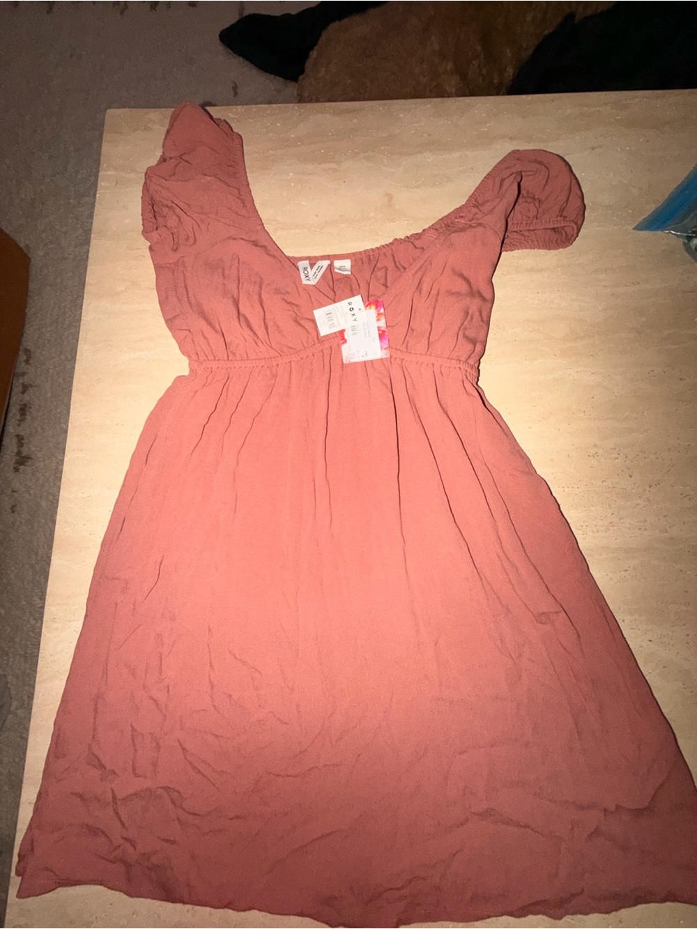 Roxy Dusty Rose Mini Dress